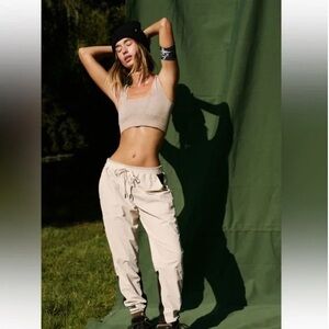 Free People Cascade Jogger in Muted Beige